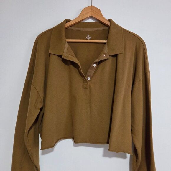 Brown Cropped Polo Shirt - Picture 3 of 14